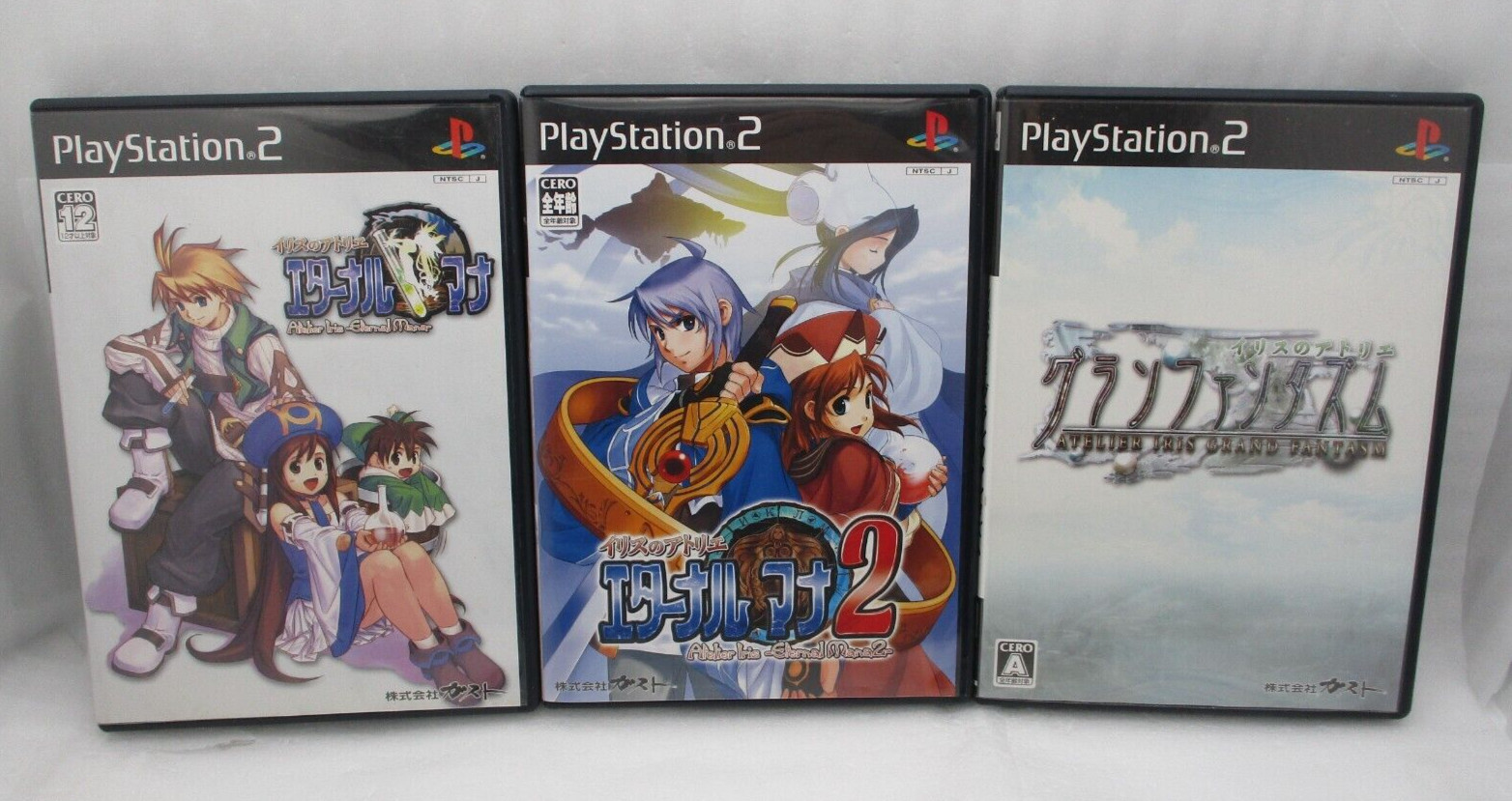 PS2 Atelier Iris Éternel Mana 1 2 & Grand Fantasm 3 Jeux Japon NTSC-J Gust