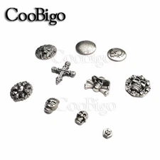 Rivet Studs Pewter For Punk Leather Craft Bracelet Apparel Part Skull shape