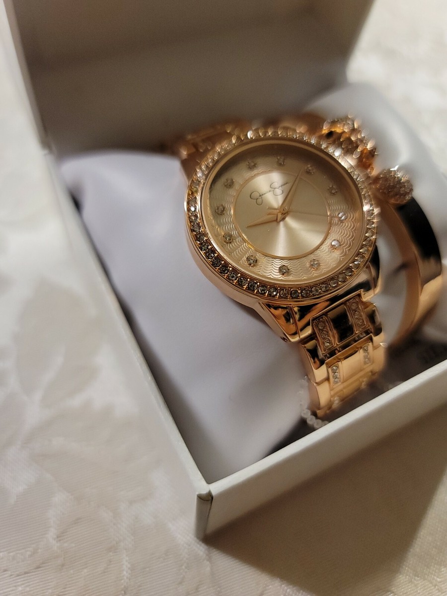 Jessica Simpson Rose Gold Watch And Animal Bracelet Bling JSB8002RG Jessica Simpson Women main image 4