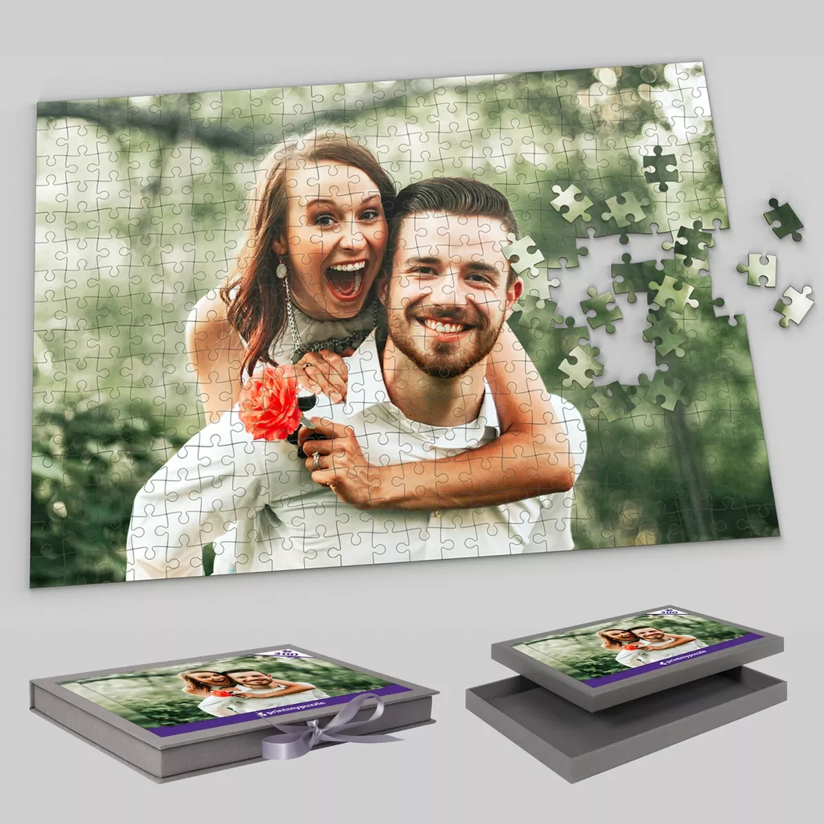 Custom Puzzle 300 Piece Jigsaw Personalised Picture Photo Valentines Gift  Day