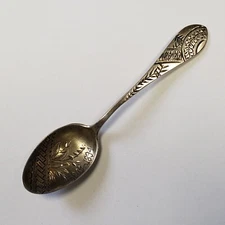 Sterling Silver Souvenir Spoon - 1869-1894 - Hand Engraved - SKU-FL0391