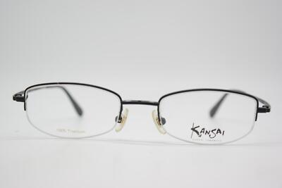 Vintage Brille Kansai KY-3037 mit Sonnenclip Schwarz Halbrand Brillengestell