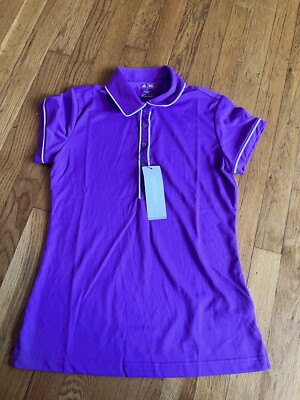 New ADIDAS Women's Purple Short Sleeve GOLF Polo Shirt Sz S NWT | eBay