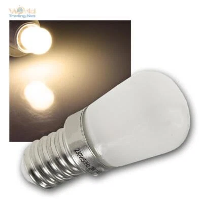 WORLD-TRADING-NET E14 LED Lampe MINI warmweiß, 190lm, 230V 2W, Leuchtmittel Kühlschrank Birne E-14
