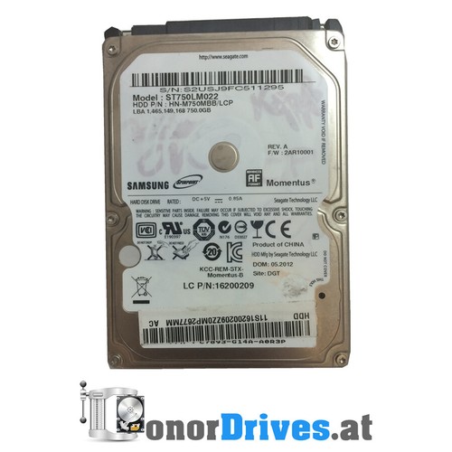 Samsung ST750LM022 - HN-M750MBB/LCP - 750 GB - SATA - PCB BF41-00354A 0 Rev:03*