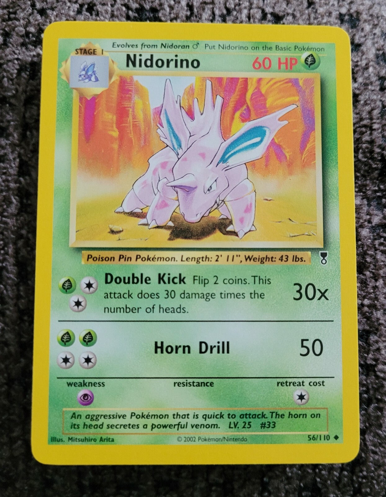 Nidorino 56/110 Legendary Collection Pokemon Card NM