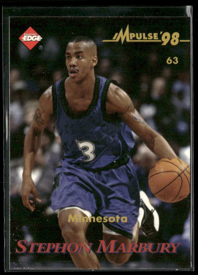 1998 Collector's Edge Impulse #63 Robert Traylor / Stephon Marbury Thick - Image 2 of 2