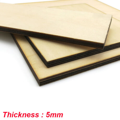 Basswood Plate 5mm Thickness Wooden Sheet for Model Assembly DIY 50mm to 200mm - Foto 1 di 5