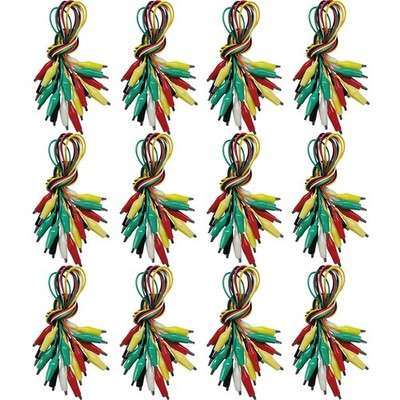 120PCS Premium Alligator Clips Electrical, 5 Colors Test Probes & Leads, Croc...