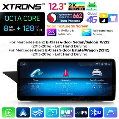 Android 14 for Benz E Class W212 S212 12.3'' 2K Screen Qualcomm 8+128GB CarPlay
