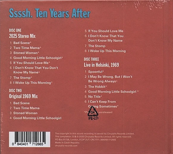 Ten Years After - Ssssh. 2025 Deluxe Edition 3xCD Bookset *New and Sealed* - Image 2 of 4