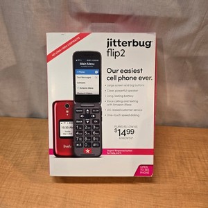 Jitterbug Flip2 Cell Phone for Seniors Red | eBay