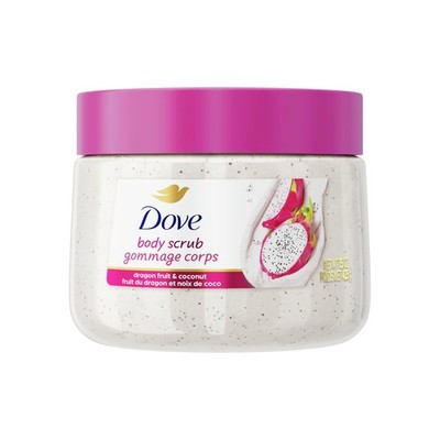 Dove Body Scrub Dragon Fruit & Coconut Cream Body Scrub Exfoliates and Deeply