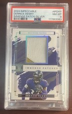 Derrick Henry 2024 Impeccable Immense Patch Silver /25 Psa 8 #IPDHY Pop 1