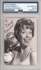 CAROL BURNETT SHOW EMMY AWARD PHOTOGRAPH PSA DNA COA SIGNED CERTIFIED AUTOGRAPH