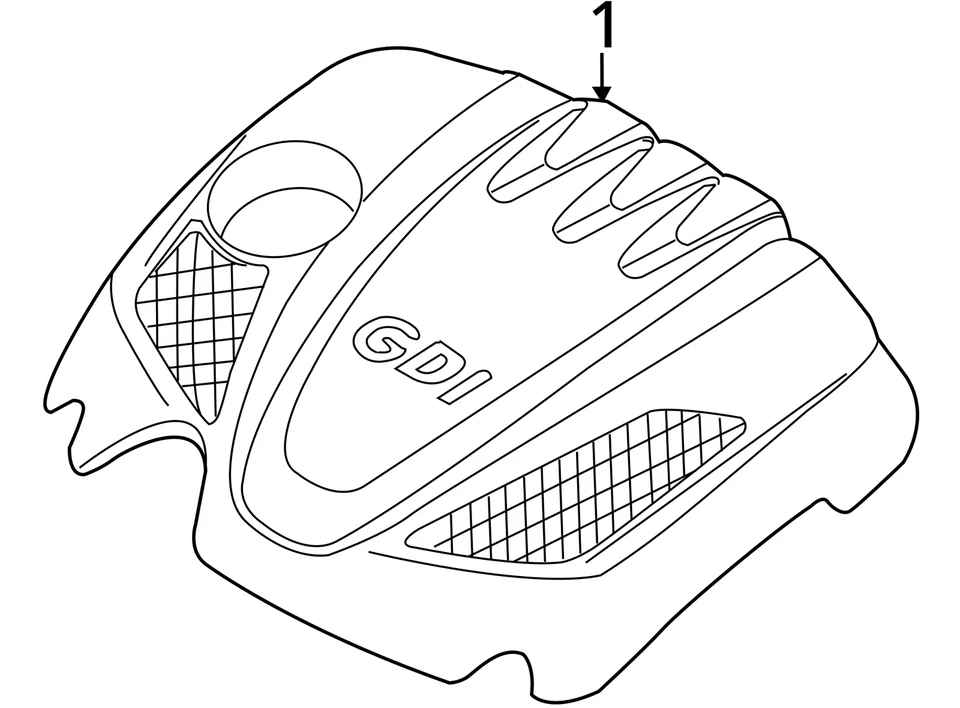 Cubierta del motor Kia Optima 2010 YQRQ1 Foto 4 de 4