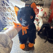 Ty Beanie Buddies Fraidy Black Cat Plush 2003 Age Level 3-4 4-7 8-11 Years