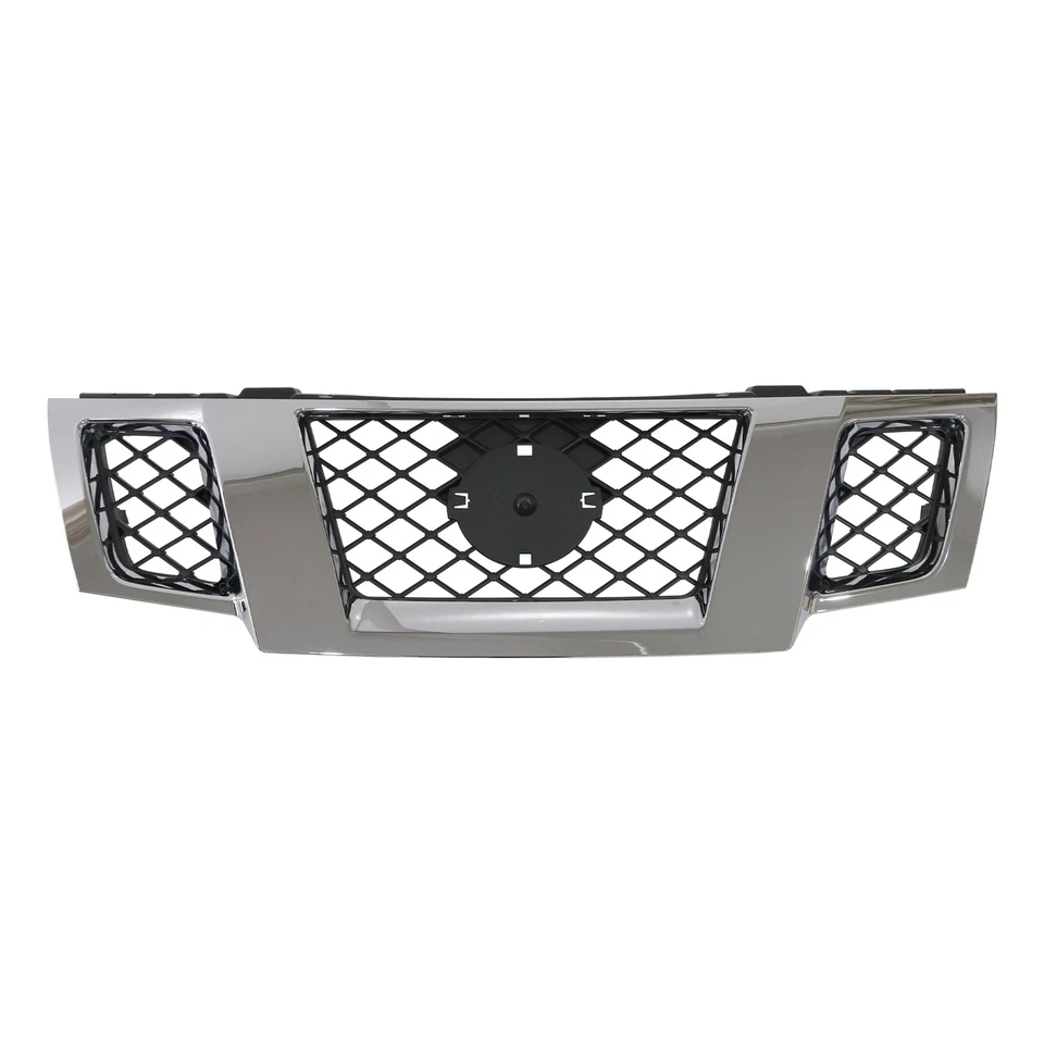 Parrilla superior delantera con moldura cromada para Nissan Frontier 2009-2021 62310ZL00B Foto 4 de 4