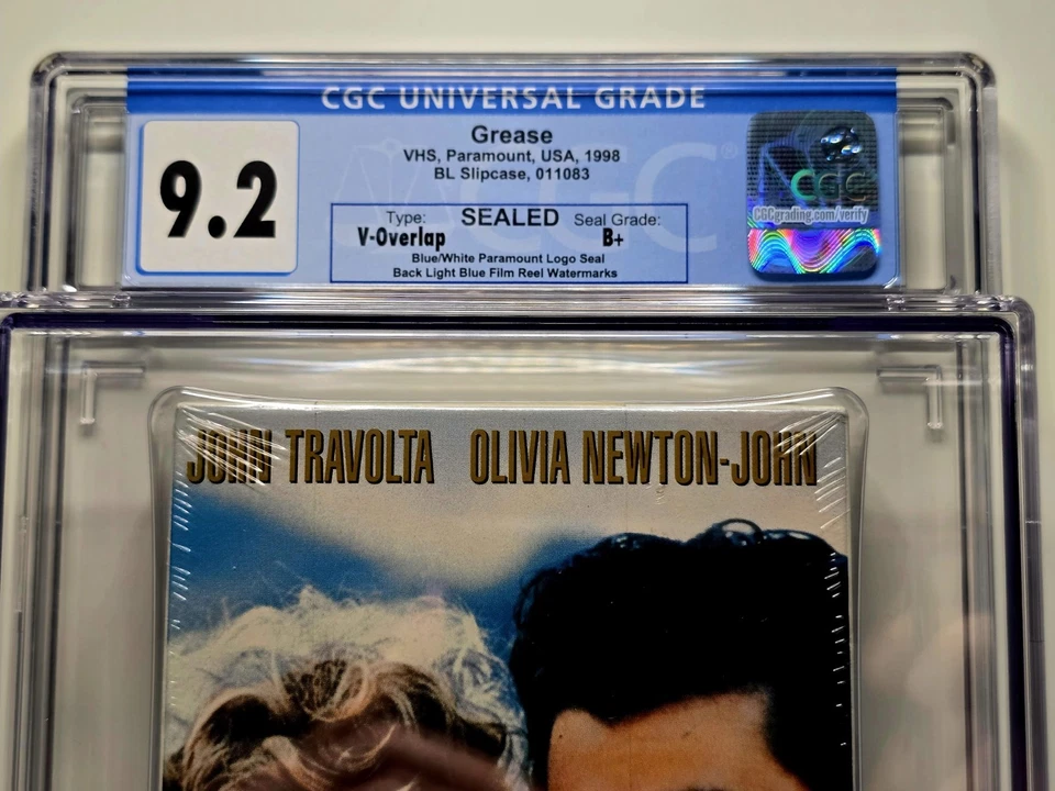 Grease (VHS, 1998) New Sealed with Watermarks Graded CGC 9.2 B+ - Image 2 of 3