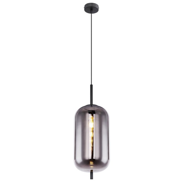 Luxus HÄNgelampe Rauchglas Pendelleuchte Deckenlampe Metall Schwarz 69949283-image