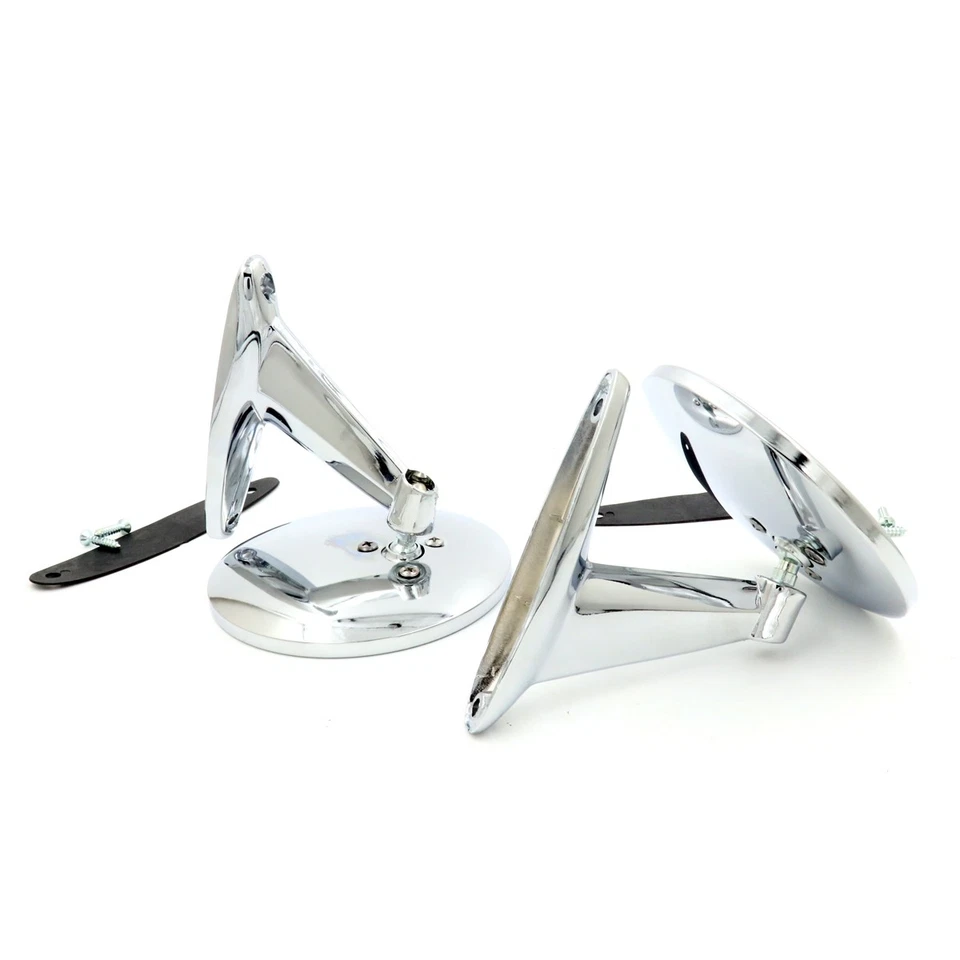 FIT OPEL OLYMPIA REKORD A B C P III 1968 FOR PAIR CHROME DOOR MIRROR 2pcs NEW - Изображение 3 из 4