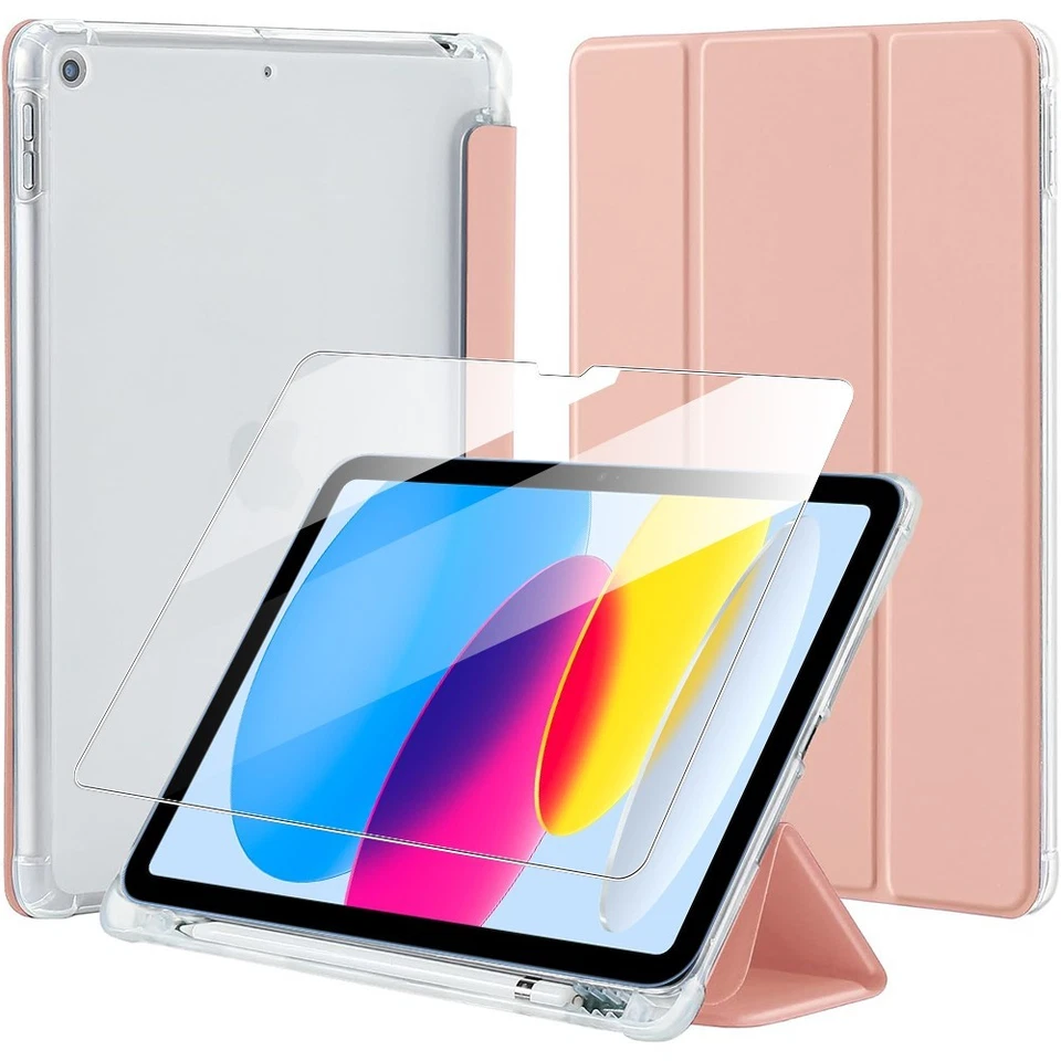 Coque Housse avec Porte-Stylet pour iPad A16 iPad Air 10,9/11/13 + Verre Trempé - Photo 3/4