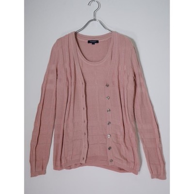 Burberry London Japan Made Shadow Big Check Knit Cardigan Women's Size 1 (Ages 1