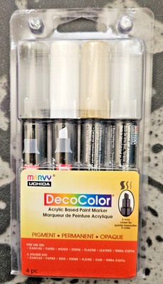 Marvy Uchida DecoColor Acrylic Based Paint Maker 4 Pack