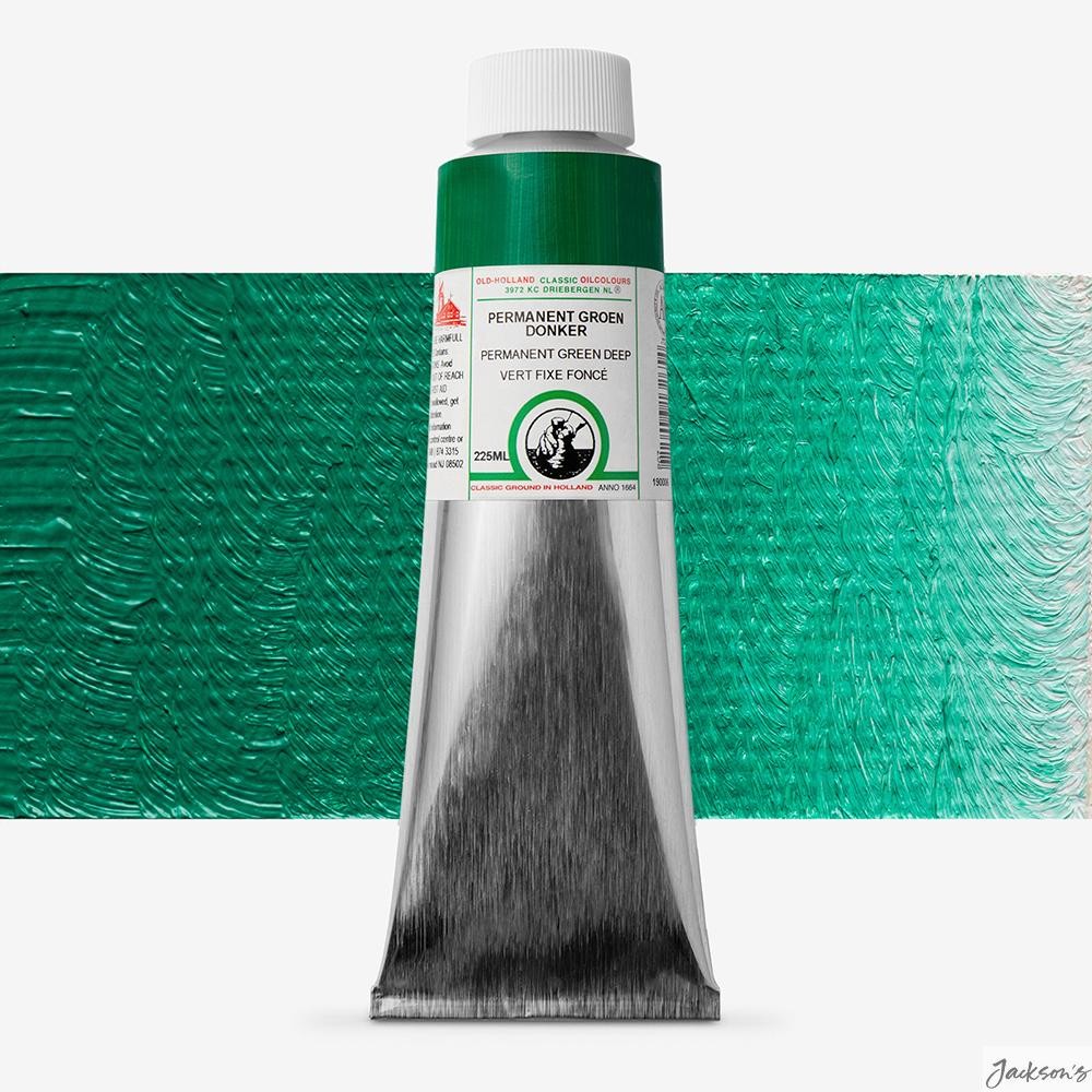 Old Holland Classic Oil Paint Linseed Oil 225ml Permanent Green Deep Colour