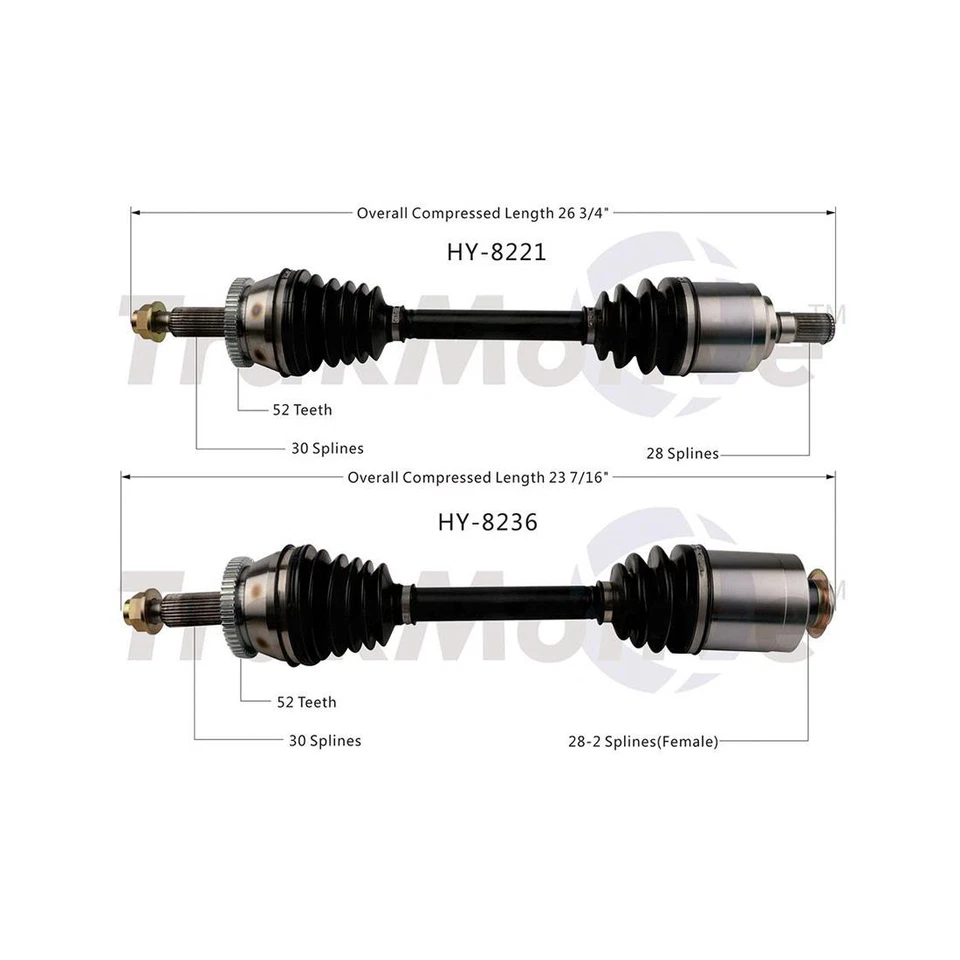 2 ejes delanteros Surtrack CV para Hyundai Santa Fe Sport 2013-2016 Foto 2 de 4