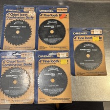 2 DREMEL 4 Chisel Tooth Blades #8003 & 4 Fine...