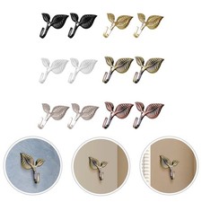 6 Pairs Leaf Shape Hook Farmhouse Wall Mounted Hanging Hooks for Entryway