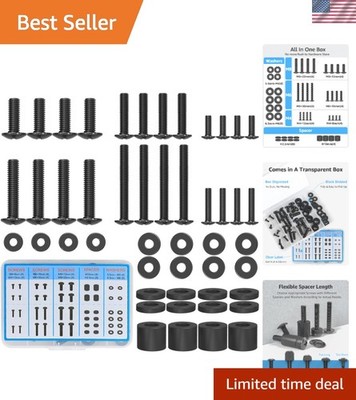Easy Setup TV Mounting Hardware with Organizer Box - M4, M6, M8 Screws Included