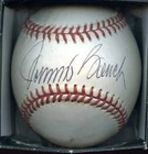 Johnny Bench Single Signed OAL Brown Baseball
