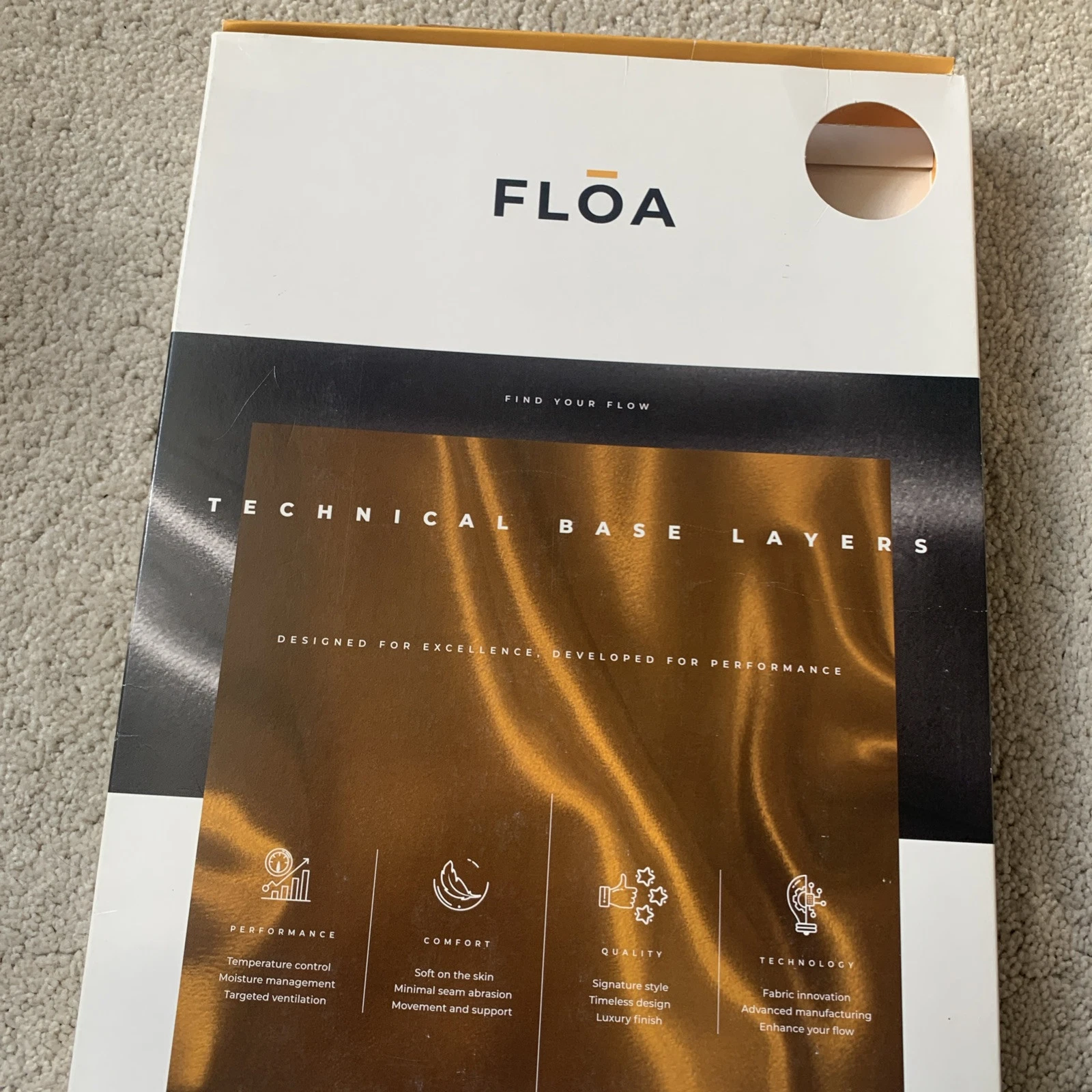 Top quality Floa technical Base Layer Size L new in box Men’s White 1/2 Zip