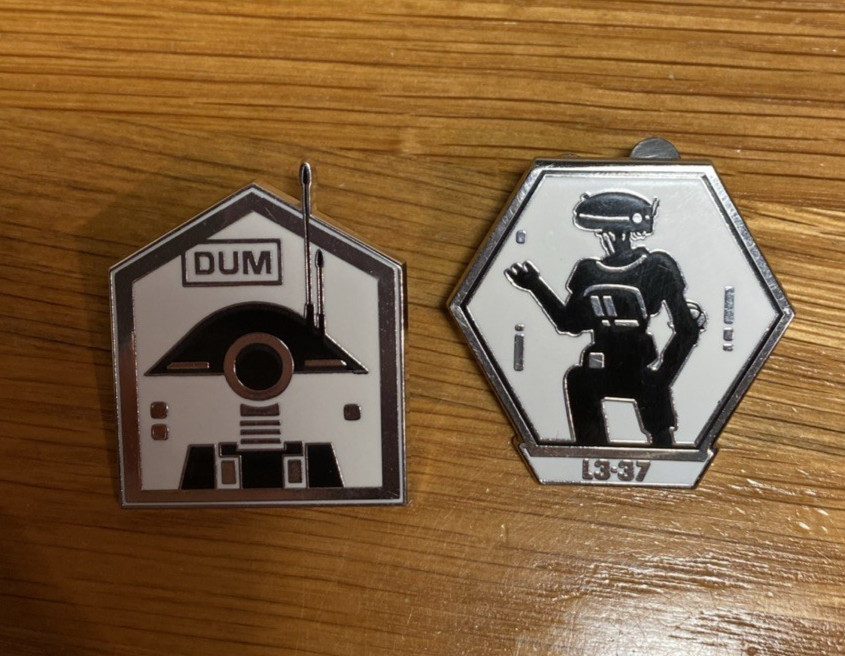 Disney Pins Star Wars Galaxy's Edge Droid Depot DUM Droid & L3-37 Droid