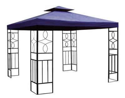 Pavillon mit blauem Dach Maße 3 x 3 m Gartenpavillon inkl. 10   Amazon Gutschein