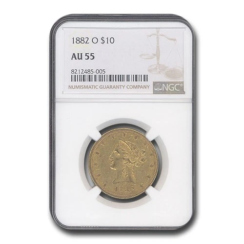 1882-O $10 Liberty Gold Eagle AU-55 NGC