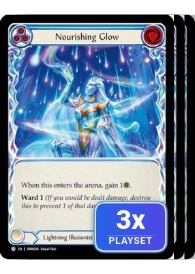 3x Nourishing Glow (Blue) OMN038 Omens of the Third Age Flesh and Blood NM