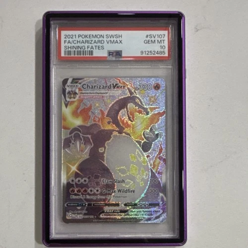 Pokémon Charizard VMAX SV107/SV122 Shining Fates Shiny Holo Rare PSA 10 2021