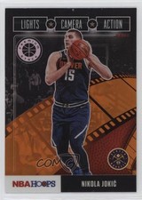 2019 Panini NBA Hoops Premium Stock Lights Camera Action Orange Nikola Jokic uk2