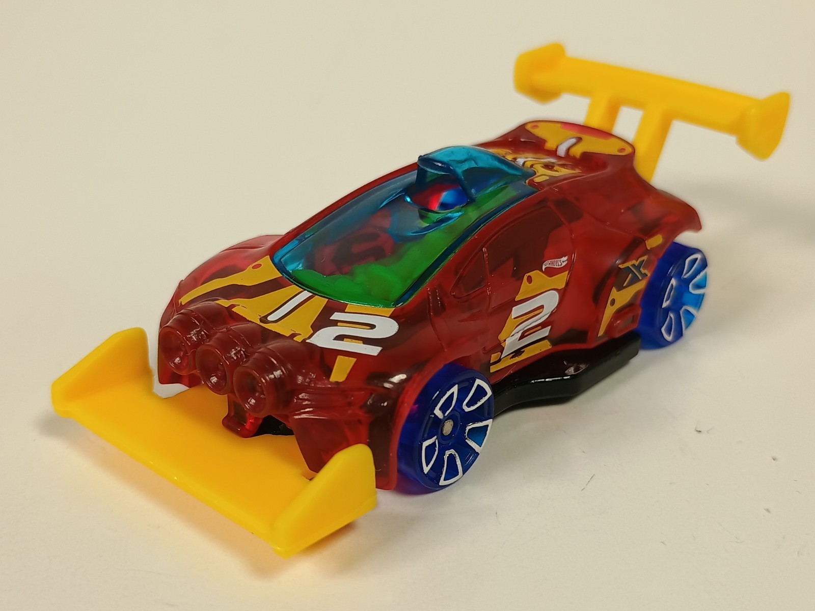 Rising Heat Hot Wheels 2019 X-Raycers #85 Transparent Red TRAP5 Rims 1:64 Loose