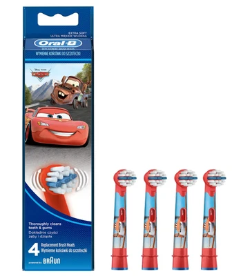 4x Testine Originali Oral-B Kids CARS – Ricambio Spazzolino Elettrico Bambini