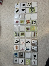 Lot of 39 Quickutz 2" x 2" Tabbed Cutting Dies Animals , Bamboo, Coral, Sea Life