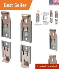 Versatile Adjustable Mirror Clip Set For 6mm Glass - Gold Nickel Finishes Versatile Adjustable Mirror Clip Set For 6mm Glass - Gold Nickel Finishes