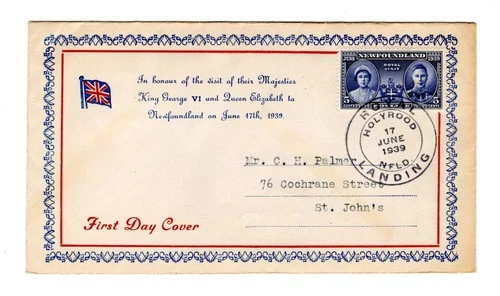 R691 Canada / Newfoundland FDC 1939 Royal Visit - Attractive Cachet Cover # 1