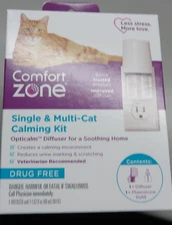 COMFORT ZONE CALMING DIFFUSER KIT FOR CATS, DIFFUSER + 1 PHEROMONE REFILL