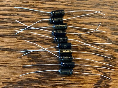 Axial Electrolytic Capacitor, 1uF, 50V - Lot of 10