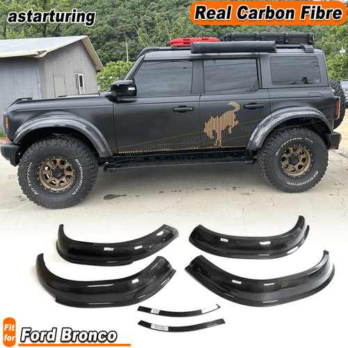Fit For Ford Bronco 2021-2023 REAL CARBON Wide Fender Flares Wheel Arch BODYKIT - Picture 2 of 15