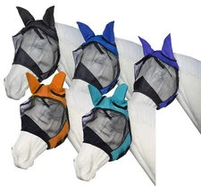 Horse Fly Mask - Deluxe Comfort Mesh - 4 Sizes - 5 Colors - Tough 1